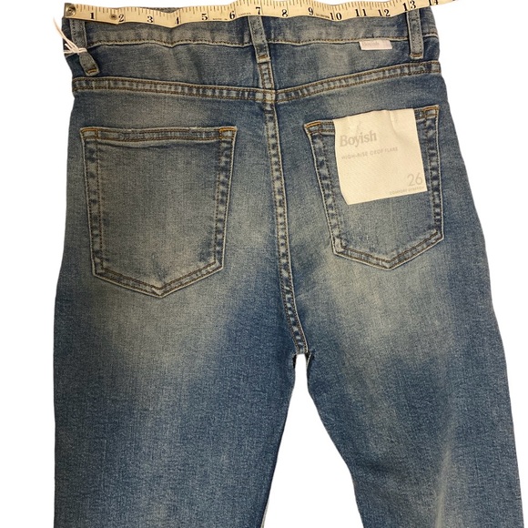 NWT Boyish by HER The Brady style jeans.  Button fly.  Raw hem.  Sz 26 - Picture 4 of 9